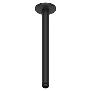 Duravit Душевой кронштейн потолочный круглая накладка, 300 мм/ соединительный патрубок размер DN15, цвет: черный матовый