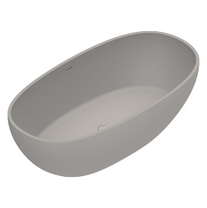 Catalano Solid Ванна отдельностоящая 176х91хh52см, с переливом, сифон в комплекте, цвет: Tortora Satinato