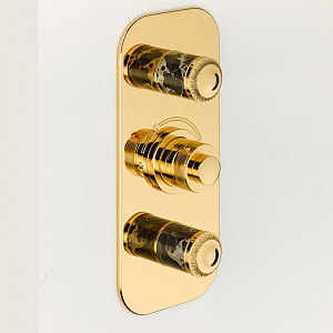 THG Malmaison Portoro Смеситель для душа встраиваемый, термостатический, с 2 запорными вентилями, внешняя часть, цвет: полированное золото
