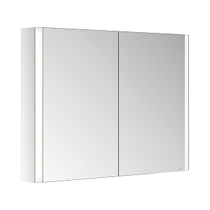 Keuco Somaris Зеркальный шкаф, 100x71x12.8см., 2-дверный двустор. зеркало, P 44 c плавным закр., корпус: алюминий серебристый цвет: