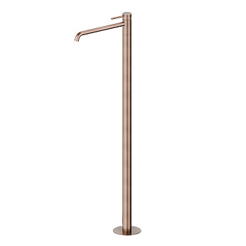Newform X-STEEL 316 Смеситель для раковины, напольный, излив 28см., наружная часть, цвет: PVD Brushed copper bronze