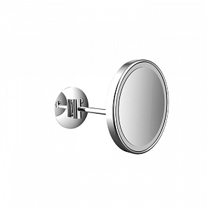 EMCO Pure Зеркало косметическое, LED, Ø203мм, одинарный, 3x кратное увеличение, подвесной, цвет: хром