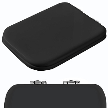 Kerasan Waldorf Сиденье для унитаза, микролифт, цвет: черный/хром