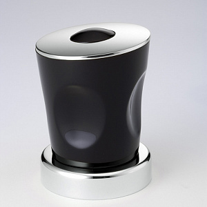 THG Bagatelle pierre noire Вентиль смесителя для раковины, ручка черная, цвет: хром
