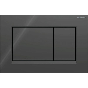 Geberit Sigma20 Клавиша для двойного смыва, квадратная, цвет: черный матовый