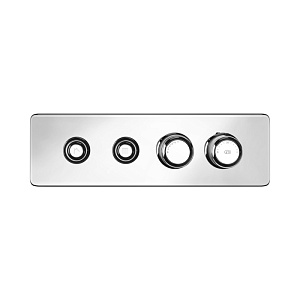 Gessi Hi-Fi Eclectic Смеситель для душа настенный встраиваемый, термостатический, с 2 запорными кнопками, цвет: хром