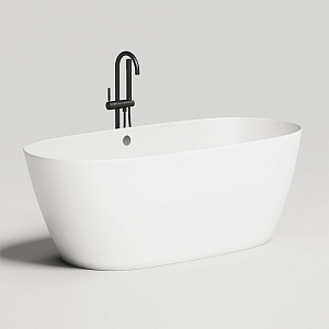 Salini Sofia Light Ванна отдельностоящая 165х75х60см, с отверстием перелива, материал: S-Sense, цвет: белый глянцевый 