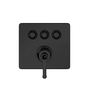 Gessi Hi-Fi Eclectic Смеситель для душа настенный встраиваемый, однорычажный, с 3 запорными кнопками, цвет: черный матовый