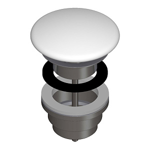 Laufen Донный клапан, с керамической крышкой, универсальный, открытый, цвет: белый