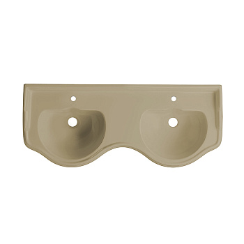 Kerasan Retro Раковина двойная 120 см, с 1 отв., с переливом, цвет: nocciola matt