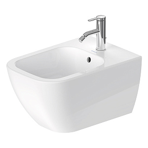 Duravit Happy D.2 Биде подвесное с 1 отв под смеситель, с креплением, цвет: белый 