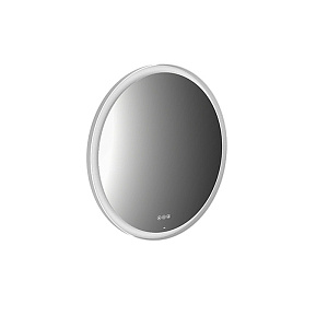 Emco Зеркало Ø70см, с LED подсветкой, в металлической раме белого цвета, с сенсорными выключателями