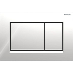 Geberit Sigma20 Клавиша для двойного смыва, квадратная, цвет: хром/хром матовый