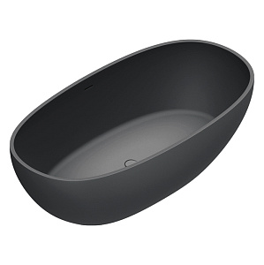 Catalano Solid Ванна отдельностоящая 176х91хh52см, с переливом, сифон в комплекте, цвет: черный матовый