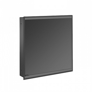EMCO Prime2 Зеркальный шкаф 60x70см., с подсветкой, встраиваемый, 1 дверь, R, 2 полки, розетка, цвет: черный