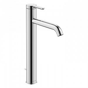 Duravit C.1 Смеситель для раковины, высокий, 1 отв., с донным клапаном, излив 166мм, цвет: хром