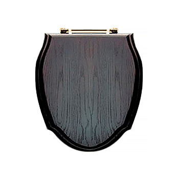Devon&Devon Westminster Сиденье для унитаза из массива дуба, микролифт, цвет: темный/золото светлое