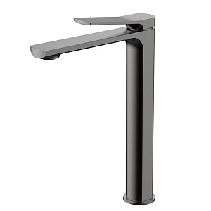 NEMO Prima Смеситель для раковины, высокий, 1 отв., с донным клапаном, цвет: gun metal