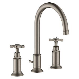 Axor Montreux Смеситель для раковины 180, на 3 отв., с донным клапаном, цвет: сталь