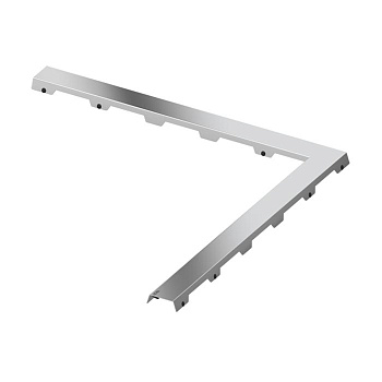 TECE Решетка угловая "steel II" , 900x900 мм ,нержавеющая сталь, полированная