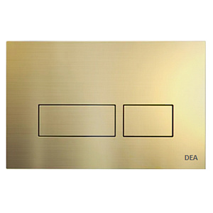Dea Design Single Смывная клавиша, цвет: золото брашированное