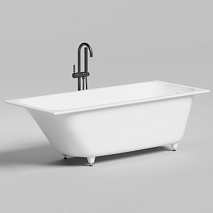 Salini Orlanda Kit Встраиваемая ванна 170х70х60cм, "Up&Down", сифон, щелевой слив-перелив, S-Sense, цвет: белый матовый