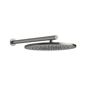 Gessi Shower316 Душевая головка шарнирная для настенногокрепления на 1/2" с защитой от известкового налёта, Ø350, цвет: шлифованная сталь