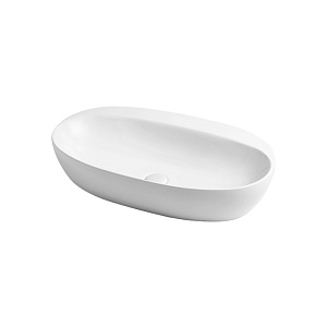 Azzurra Elegance Circle Раковина накладная, 70x42xH14 см, без отв., без перелива, цвет: Bianco lucido