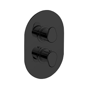 Cisal LineaViva Смеситель для ванны, термостатический, с переключателем на 2 потока, цвет: черный матовый