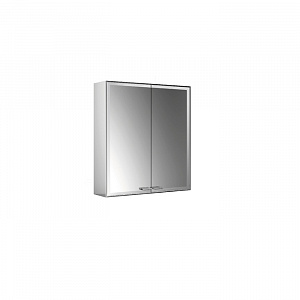 EMCO Prestige2 Зеркальный шкаф 63.9х58.7см., настенный, LED-подсветка, 2 двери, 2 полки, розетка, с EMCO light system