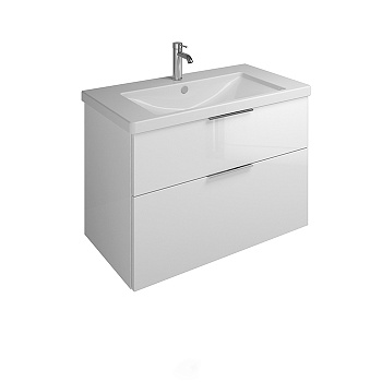 Burgbad Eqio Комплект мебели с раковиной 93см, подвесной, цвет: белый глянец