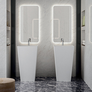 Oasis Profilo Композиция №24  Комплект мебели 50х50х h200см., напольный, цвет: белый/хром