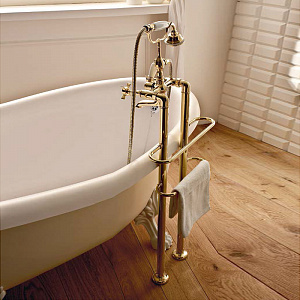 Sbordoni Antica Смеситель для ванны напольный h680мм с ручным душем и гибким шлангом, цвет: матовая бронза