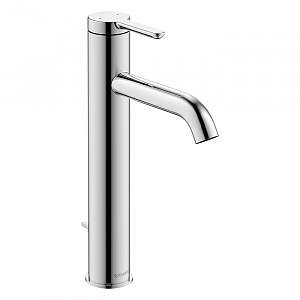 Duravit C.1 Смеситель для раковины, высокий, 1 отв., с донным клапаном, излив 136мм, цвет: хром