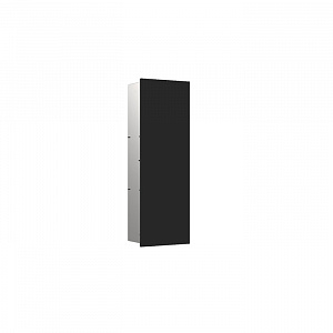 EMCO Asis Pure Шкаф встраиваемый, 2 стеклянные полки, дверь правая, подвесной, цвет: черный