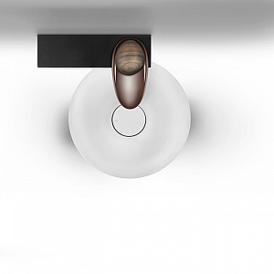 Gessi Equilibrio Смеситель для раковины дизайнерский, на 1 отверстие, цвет: медь, ручка Palissandro