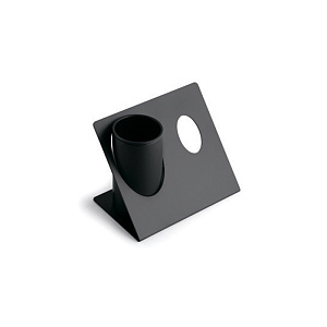 Bertocci Trecento Подставка для зубной щетки и стакана, настольная, цвет: черный матовый