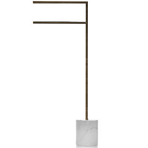 Bertocci Carrarino Набор напольный; держатель для полотенец, подставка мрамор Carrara, цвет: Brass Bronze