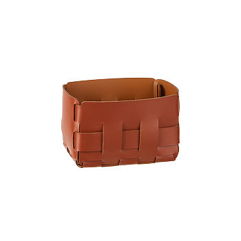 ADJ Корзинка Mini Bottega, 12x19xH13 см., цвет: бордо/коньяк