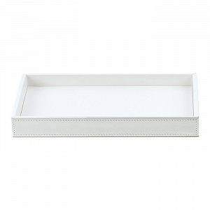 Decor Walther Brownie Tab L Лоток универсальный 28x16см, настольный, цвет: белая кожа