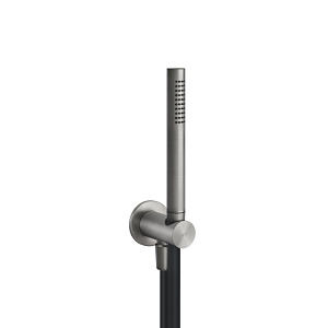 Gessi Shower316 Душевой комплект, состоящий из вывода воды на1/2", держателя, шланга 1,50 м и душевой лейки сзащитой от известкового налёта, цвет: шлифованная сталь