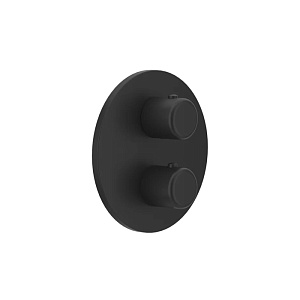 Gessi Goccia Встраиваемый термостат, подключение на 3/4”, с переключателем на 2 выхода, внешняя часть, цвет: black XL