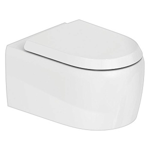 Duravit Qatego Унитаз подвесной 37х57см., с креплением Durafix, с установленными петлями из нерж. стали, цвет: белый