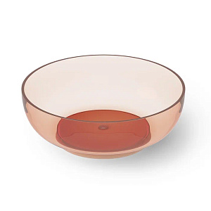 Dea Design Round Ванна 150x150x52см., отдельностоящая, Glasstech, прозрачная смола, цвет: brown copper