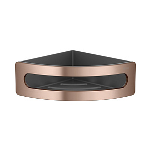 Keuco Elegance Полочка для душа, подвесная, угловая, цвет: brushed red gold/anthracite