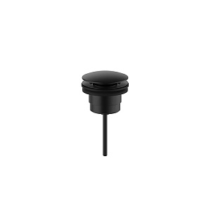 Fantini Nostromo Донный клапан для раковины, нажимной, с механизмом ''Push-Open'', цвет: черный матовый