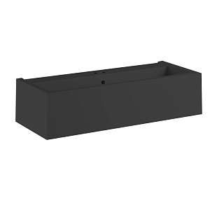 Kerasan Kanaal Раковина подвесная 120х40см., с 2 отв., цвет: Matt Black