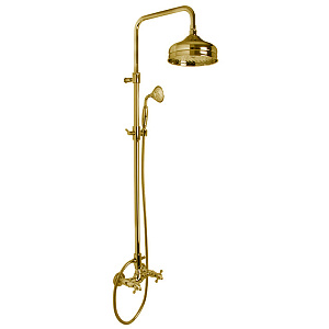 Fima Carlo Frattini Epoque Душевая стока, верхний душ 20см., со смесителем, держателем и ручным душем, цвет: золото