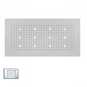 BOSSINI DREAM-XL RECTANGULAR Верхний душ 1000 x 500 мм, с 12 LED (белый), блок питания/управления, цвет: хром