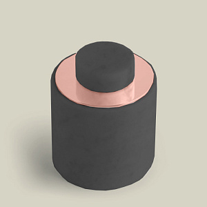 Bertocci Carrarino Контейнер с крышкой, цвет: черный мрамор/розовое золото